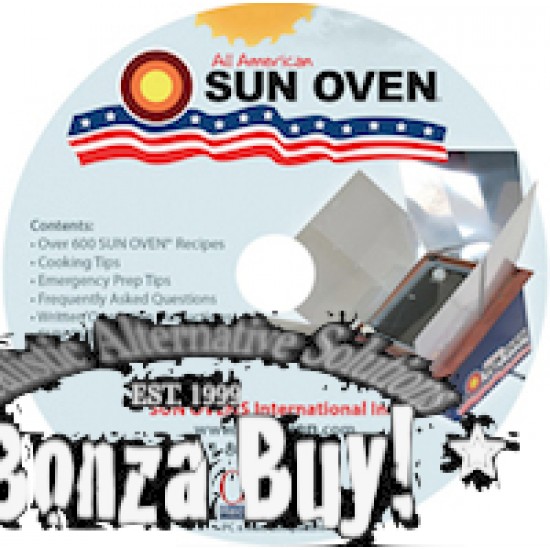 Sun Oven® Solar Cooking Recipe and Preparedness CD 600 recipes!