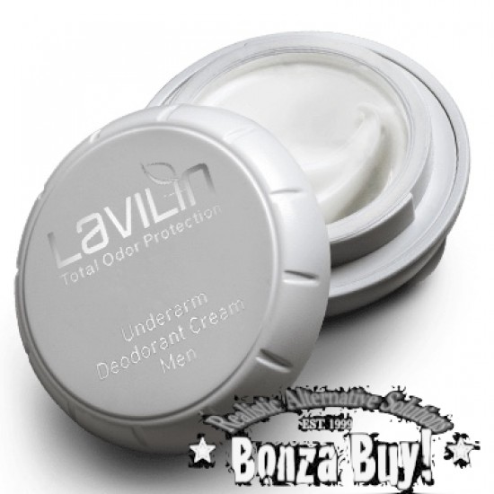 Lavilin 72 Hour Underarm Deodorant Cream 100g Men Aluminum, Alcohol, Paraban FREE Up to 1 Year supply!