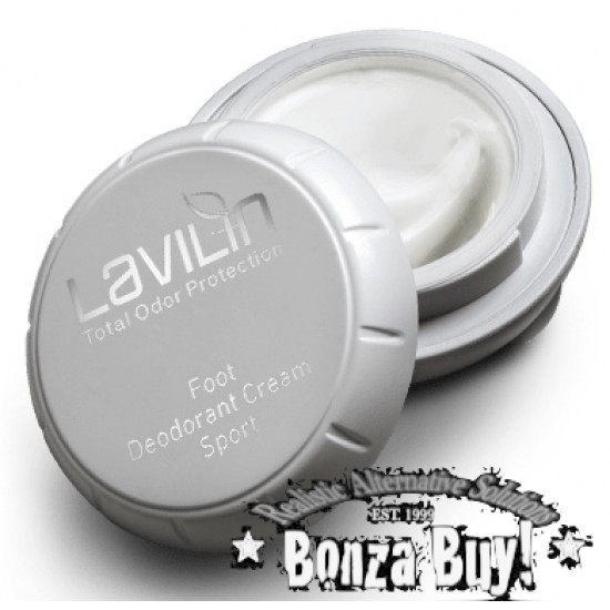 Lavilin 72 Hour FOOT Deodorant Cream 100g Aluminum, Alcohol, Paraban FREE Up to 1 Year supply!