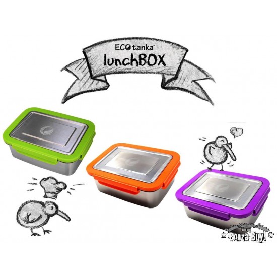 ECOtanka 2L Stainless Steel Lunch Box with locking frame