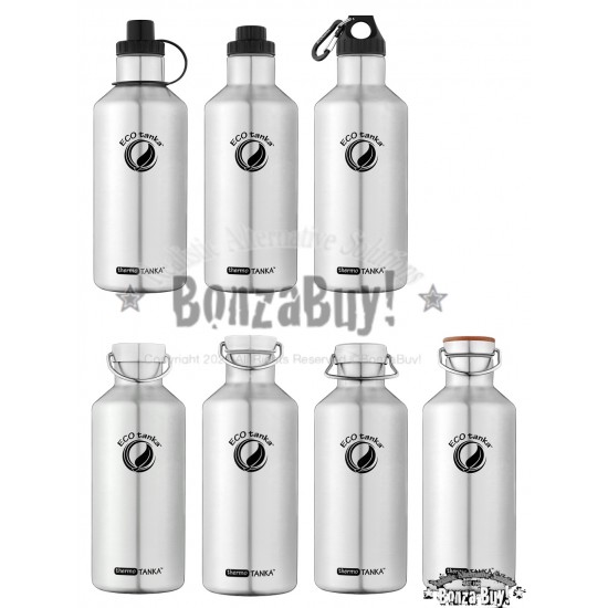 THERMO 1200ml ECOtanka INSULATED Stainless Steel Water Bottle Safe Drink SPORTS
