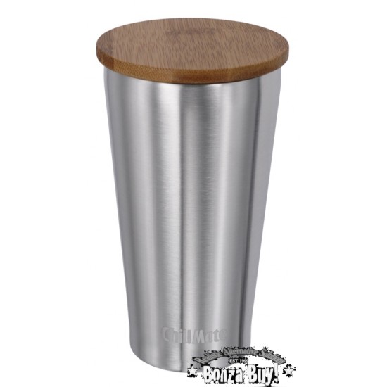 ECOtanka Lid to Suit Chill Mate 350ml Beer Cup Stainless Steel and Bamboo