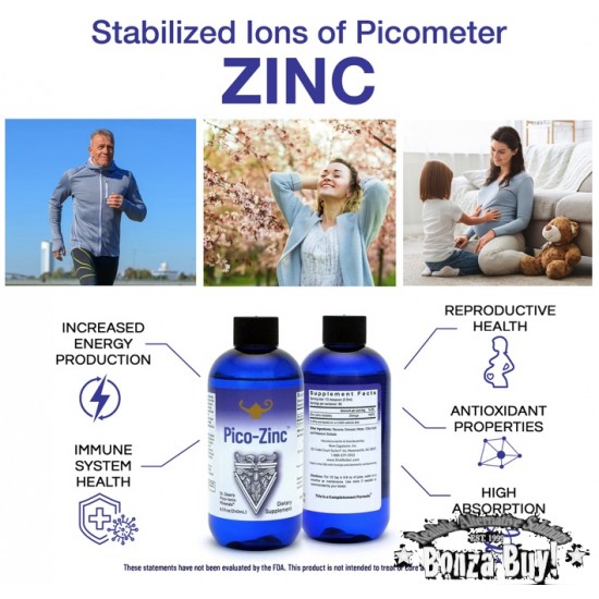 Dr Carolyn Dean’s Picometer Zinc Mineral Solution - Immune Reproductive Energy Vegan Boost 240ml