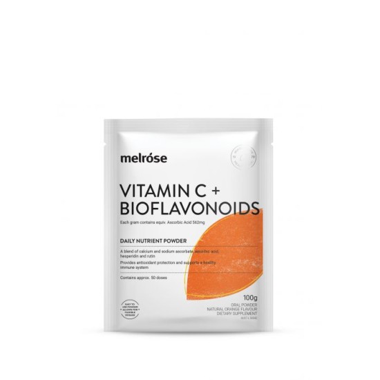 Melrose Vitamin C Powder with Bioflavinoids + Hesperidin 100g Sugar Gluten Free Vegan