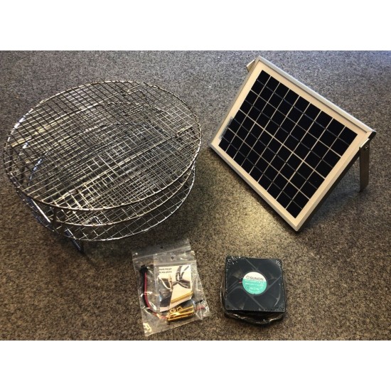 Dehydrating / Drying kit with solar fan for Sun Oven or other solar cookers