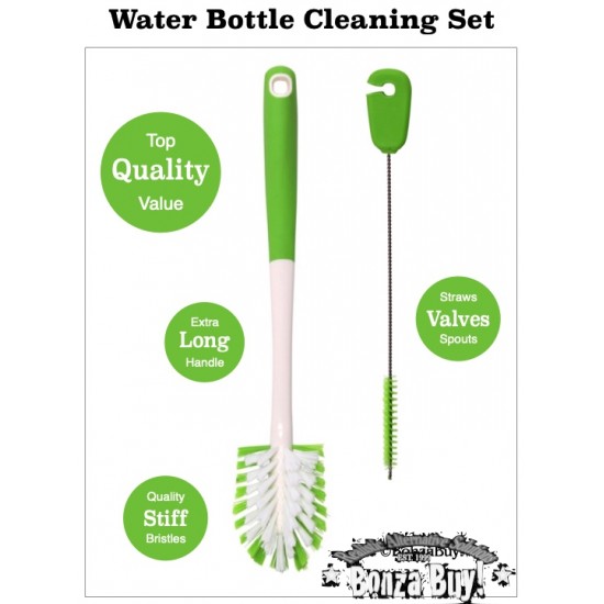 Bottle Brush Extra Long Stiff Nylon with straw & spout cleaner set