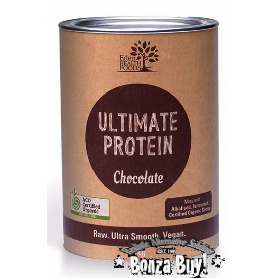 Ultimate Protein (Chocolate) 1kg Organic Sprouted and Bio-fermented Wholegrain Brown Rice Protein (Eden Health)
