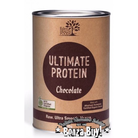 Ultimate Protein (Chocolate) 400g Organic Sprouted and Bio-fermented Wholegrain Brown Rice Protein (Eden Health)