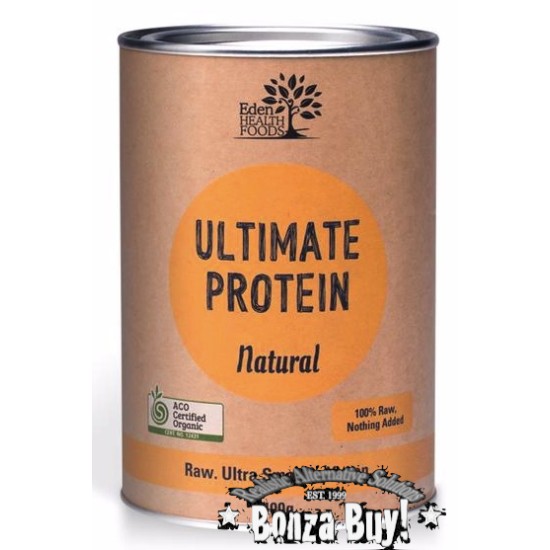 Ultimate Protein (Natural) 400g Organic Sprouted and Bio-fermented Wholegrain Brown Rice Protein (Eden Health)