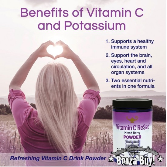 Dr Carolyn Dean’s Vitamin C powder Ascorbic acid + Potassium + berries acerola cherry 420g 60 servings